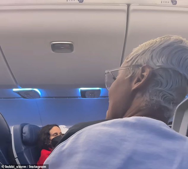 Storm sang to the passengers after the flight attendant left, thinking their confrontation was over