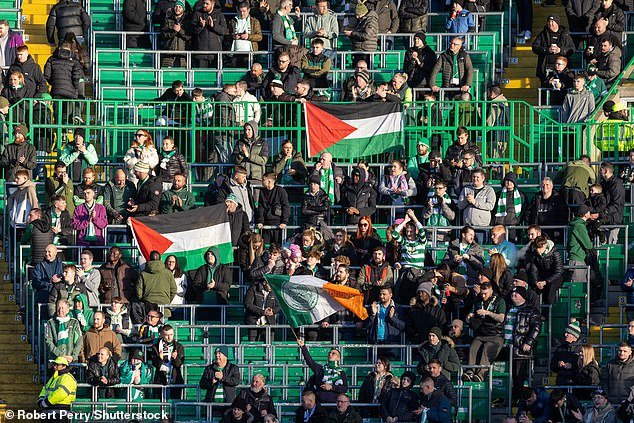 The reaction from Celtic fans comes after weeks of pro-Palestinian protests