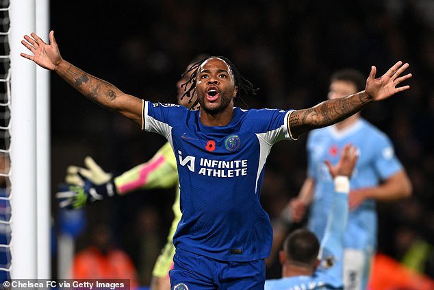 Winger Raheem Sterling was also on target against his former club in an eight-goal thriller