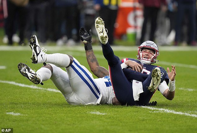 The quarterback had another rough day as the Patriots were defeated 10-6 by the Colts