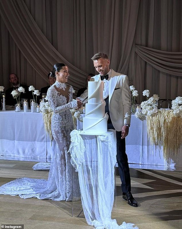 The designer got married in a lavish ceremony at St. Patrick's Cathedral on Saturday and held her lavish reception at the State Library Victoria.