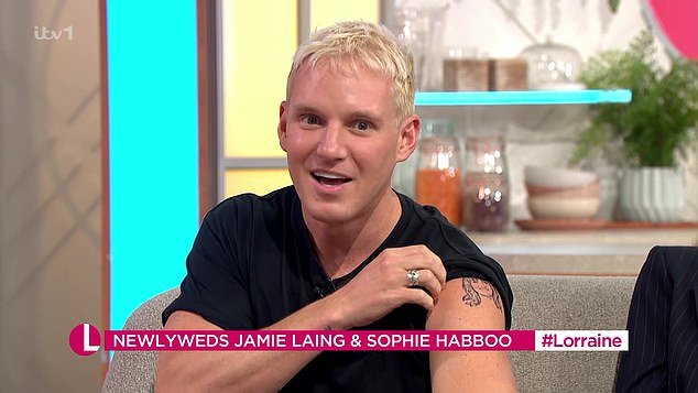 New ink: The former Made In Chelsea star, 35, revealed he got the ink to carve out a career on live TV, just like Lorraine, 63