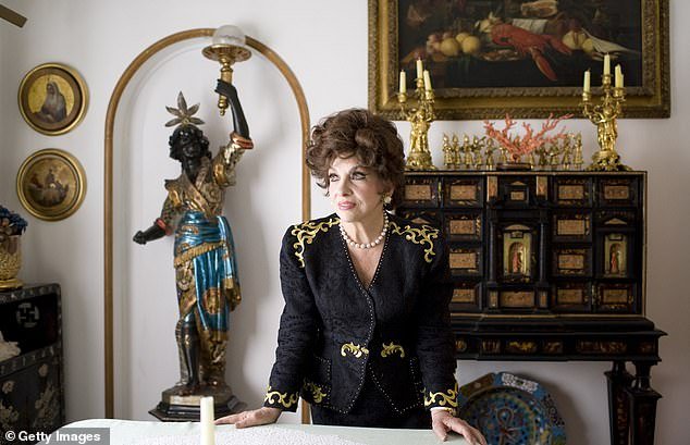 Italian film legend Gina Lollobrigida (pictured at her home in Rome in 2008) died in January at the age of 95