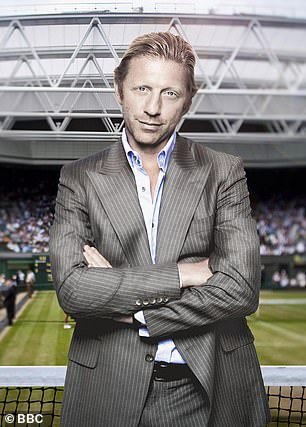 Promotional image for the BBC program Today at Wimbledon, starring Becker