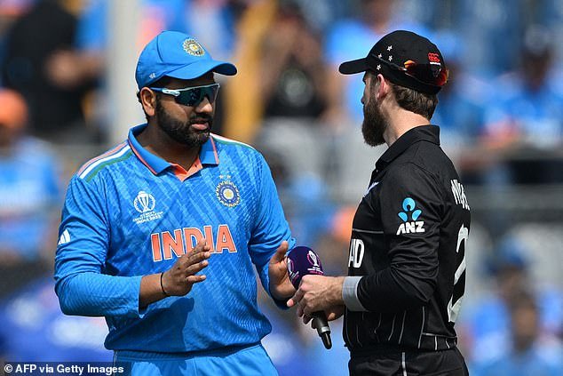 Rohit Sharma (left) and Kane Williamson (right) both downplayed the significance of the pitch change at the toss