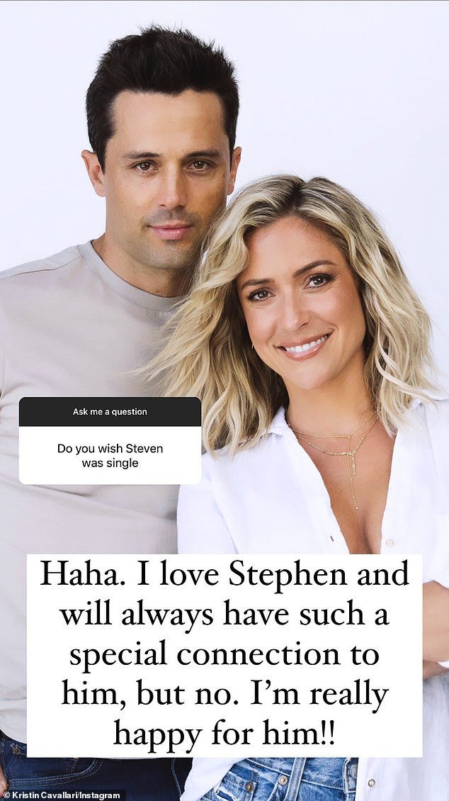 Friendly exes: Stephen famously dated Laguna Beach co-star Kristin Cavallari as a teenager