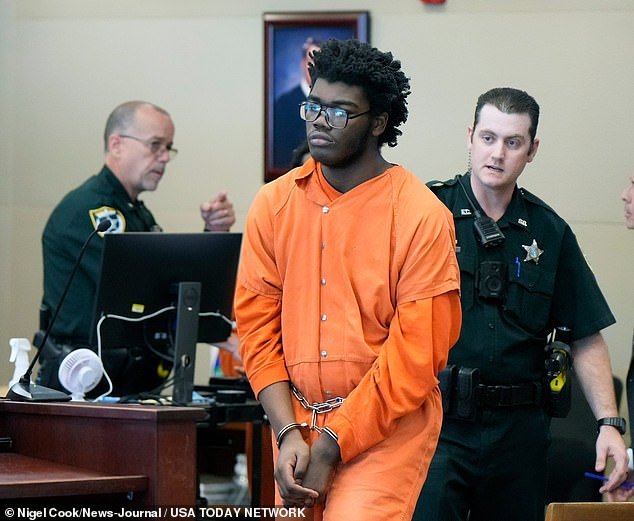 He pleaded no contest as an adult to first-degree aggravated battery.  In the photo: Depa appears in a Florida court on October 30