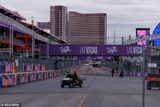 Parts of the Las Vegas strip have been transformed into a track for the racing events