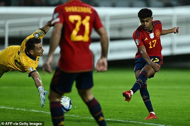Yamal – Spain's youngest ever player and goalscorer – scored twice in three matches in La Roja