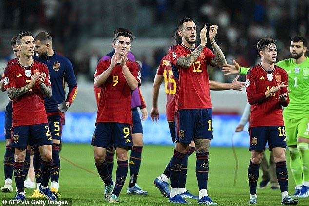 The 3-1 win puts Spain in a strong position to beat their qualifying group ahead of Scotland