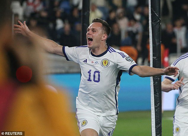 Lawrence Shankland scored an equalizer in stoppage time to rescue a point for Scotland