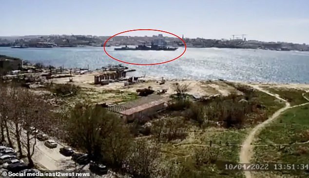 Moskva departed Sevastopol Bay for the last time on 10 April 2022