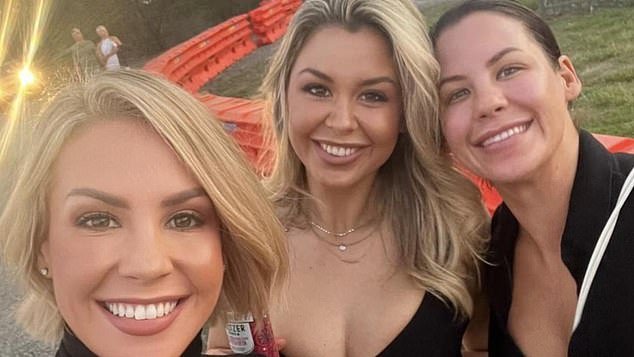 “He said the 90s concerts were very different.  So I sat on my sister's shoulders and he came over and pointed and I flashed him,” Carlie told the Courier.  Carlie, Brooke and Christie Mills pictured from left to right