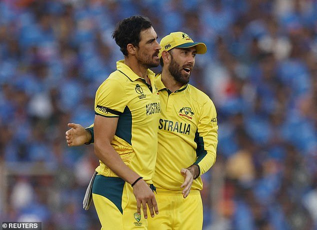 Starc wore a black armband with Hughes' initials as Australia defeated India