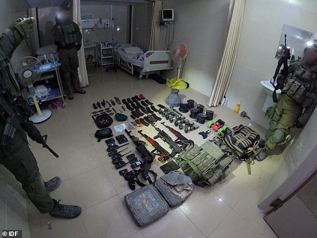The IDF claimed it had found several weapons caches in Al Shifa, which is located in the heart of Gaza