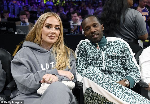 Cute couple: The couple was rumored to have tied the knot last year with 35-year-old Adele, sparking new speculation when she called the sports agent her 'husband'