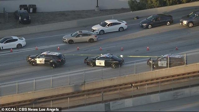 The shooting forced the closure of some westbound lanes of the highway