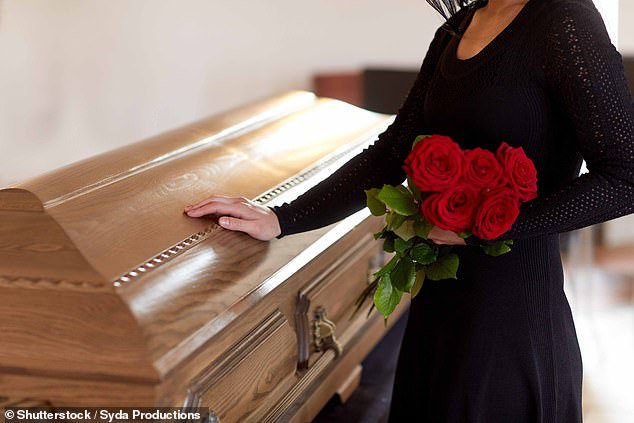 Services that welcome the entire community and feature an open casket for mourners to bid farewell could help reduce rates of prolonged grief disorder (stock image) Researchers say