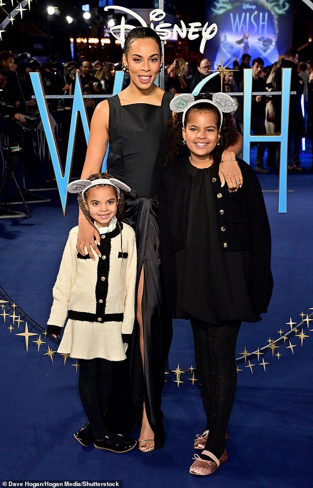 Family: The TV personality was joined by her daughters Alaia-Mai and Valentina Raine, while her husband Marvin Humes takes part in I'm A Celebrity