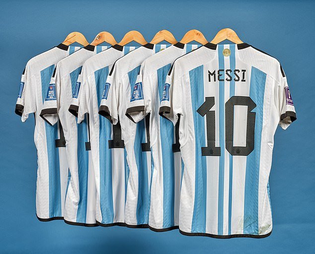 The shirt is one of six Argentina shirts included in the auction, which will break records