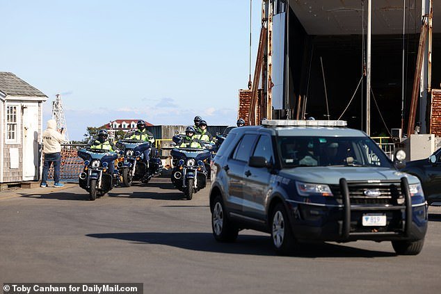 Massachusetts State Police resources arrive on Nantucket Monday, ahead of President Joe Biden's arrival on the island Tuesday to celebrate the Thanksgiving holiday