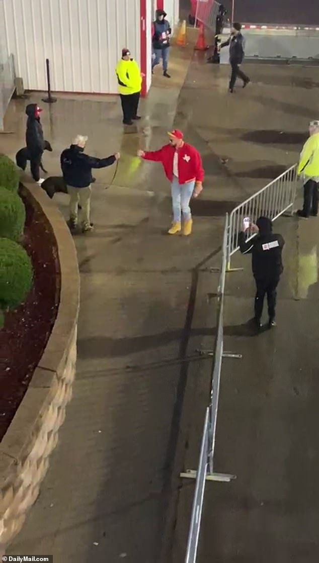 He appeared to fist bump a stadium employee as he walked into his home stadium