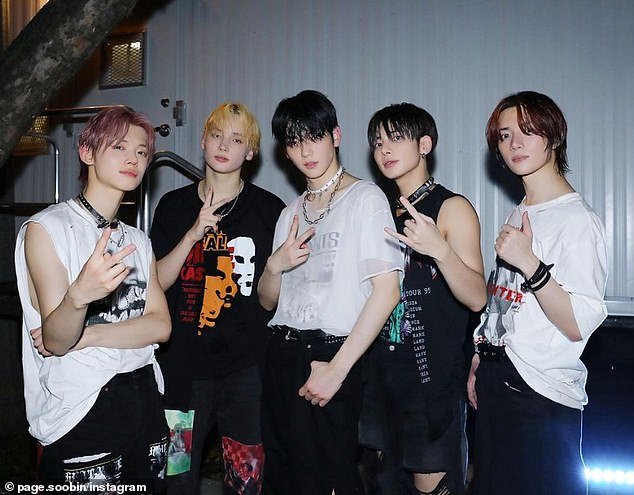 A number of K-pop idols, including a member of the successful boy band TXT (pictured), have praised the series, sparking outrage from K-pop fans around the world.