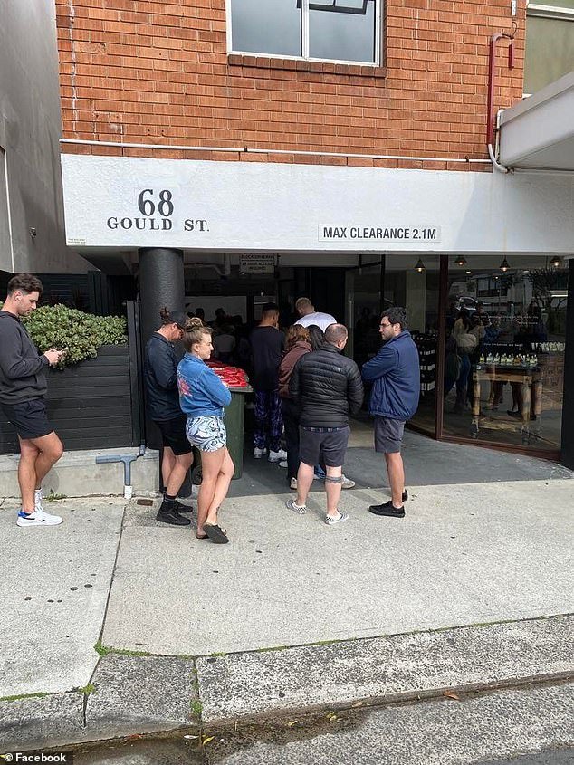The cost of living crisis is creating a new generation divide, with people under 55 in particular feeling miserable about their situation as they battle rising mortgage repayments or rents (pictured is a line of potential tenants at Bondi in Sydney)