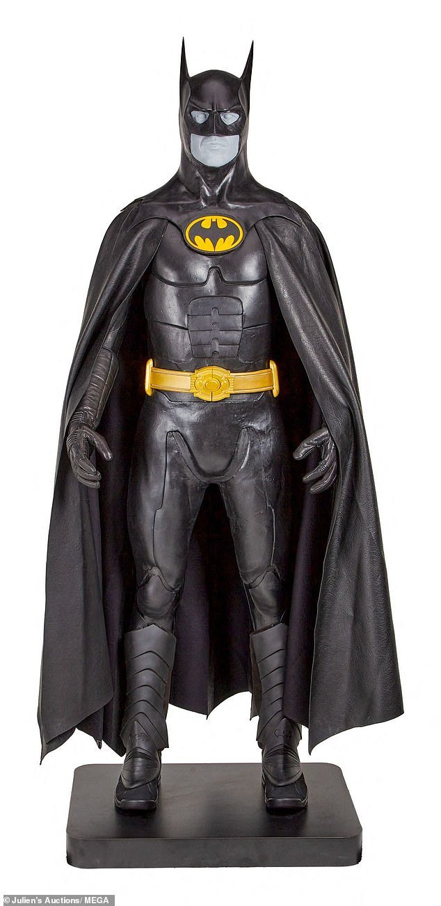 Suit: The suit worn by Michael Keaton in the Batman sequel is said to be 'stunning and recently restored', and is estimated to fetch between $50,000 and $70,000