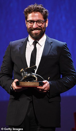 Pictured left with the Orizzonti Award for Best Actor for 'Saint George' during the closing ceremony of the 73rd Venice Film Festival at Sala Grande on September 10, 2016 in Venice
