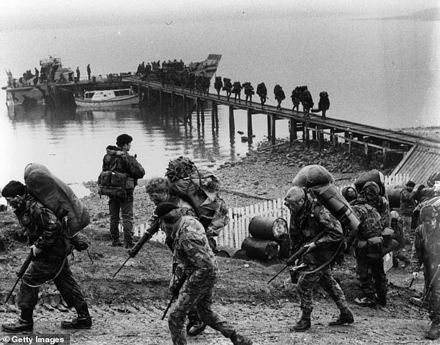 Conflict: British troops arrive in the Falkland Islands