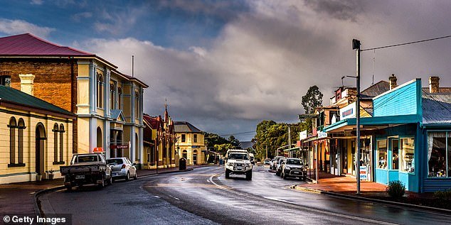 Zeehan (pictured), on the west coast of Tasmania, has a population of about 700