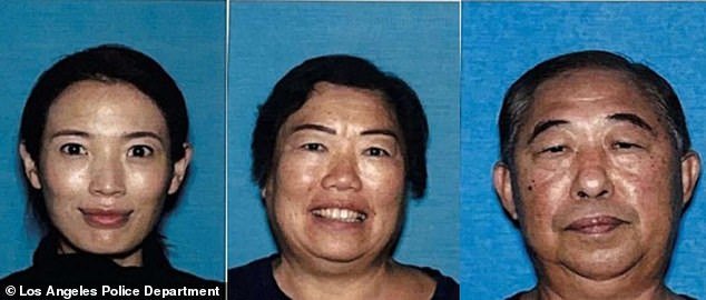 Mei Haskell (left), her mother YanXiang Wang, 64, and her father Gaoshan Li, 72, are all missing.  Haskell has been arrested on suspicion of murdering his wife Mei