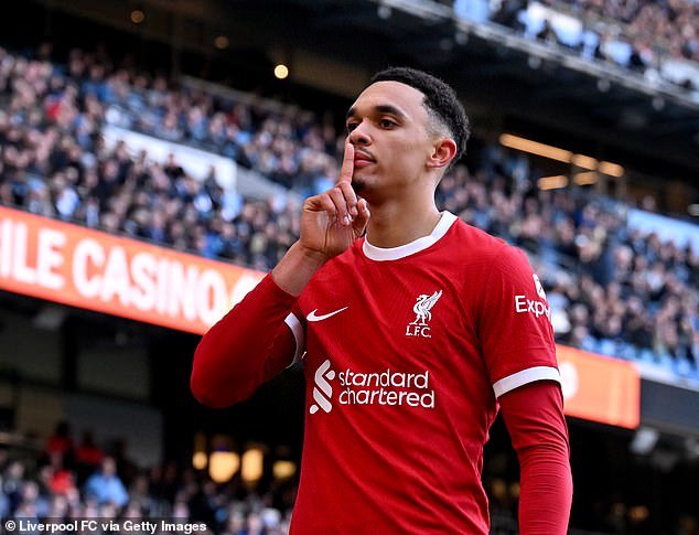 Trent Alexander-Arnold leveled after the break with a well-aimed finish from outside the box