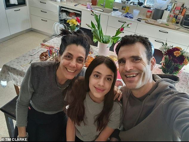 Yonat Or, her husband Dror and their teenage daughter Alma, 13