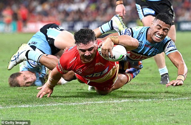 The 23-year-old has scored six tries in 12 NRL appearances for the Dolphins this year after jumping from rugby union