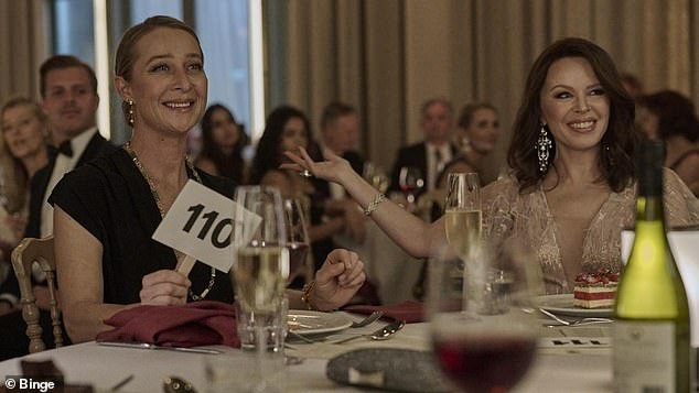 The plot becomes even more complicated when Minogue and Keddie's characters cross paths at a high-profile charity event, setting the stage for a riveting encounter.  (Pictured with Asher Keddie, left)