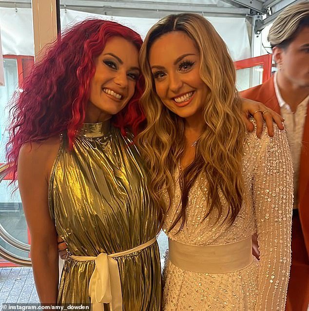 Co-stars: Amy revealed how her Strictly co-stars support her (pictured with Dianne Buswell)