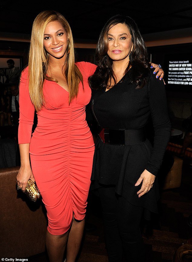 Nick wasn't the only celebrity to speak out in support of the Grammy winner, as her mother Tina Knowles took to the ring to clap back at her daughter's vile critics;  seen in 2012