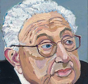 Bush released a portrait he painted of Kissinger