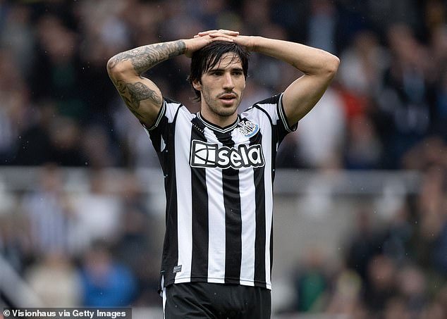 Sandro Tonali (pictured), Nicolo Fagioli and Nicolo Zaniolo were last month named in an investigation by the Italian Public Prosecution Service and the Italian Football Federation (FIGC) into claims of illegal gambling, after which the Newcastle midfielder was handed a 10-month ban.