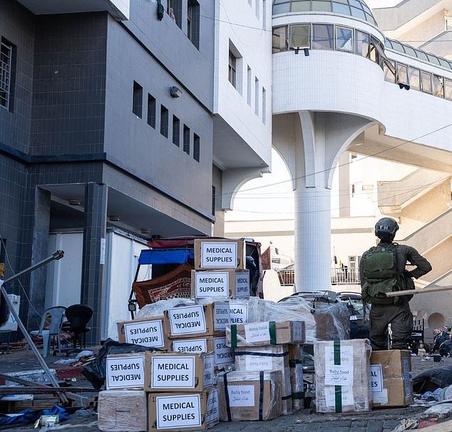 The IDF said Israeli forces delivered medical supplies to Al Shifa Hospital, pictured here