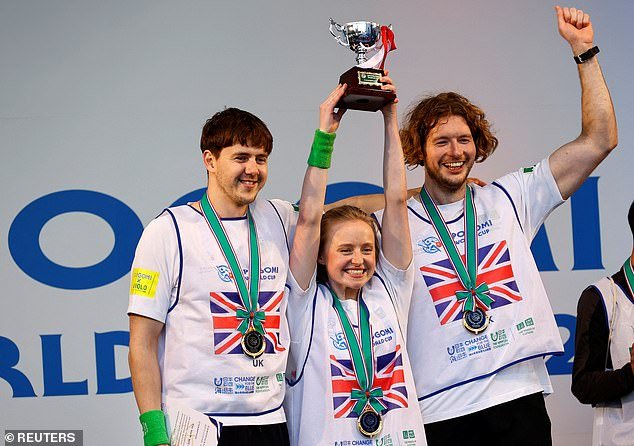 Alexander Winship, Jonathan Winship and Sarah Parry, who took home three gold medals after winning the Spogomi World Championships