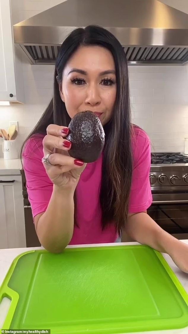 Foodie My Nguyen prefers to put the whole avocado in the freezer, peel and all