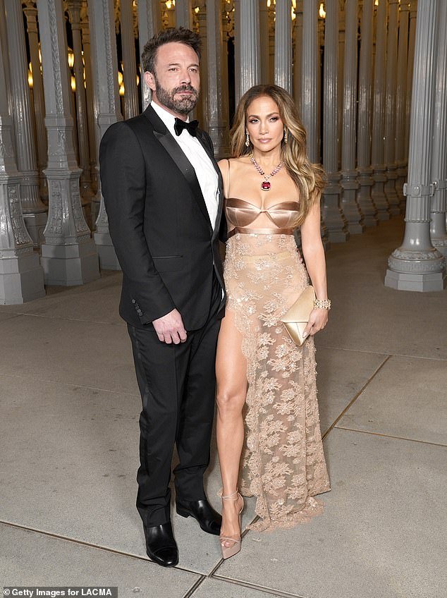 Wow: Jennifer Lopez, 54, and her husband Ben Affleck, 51, looked stunning at the 2023 LACMA Art+Film Gala presented by Gucci on Saturday at the Los Angeles County Museum of Art