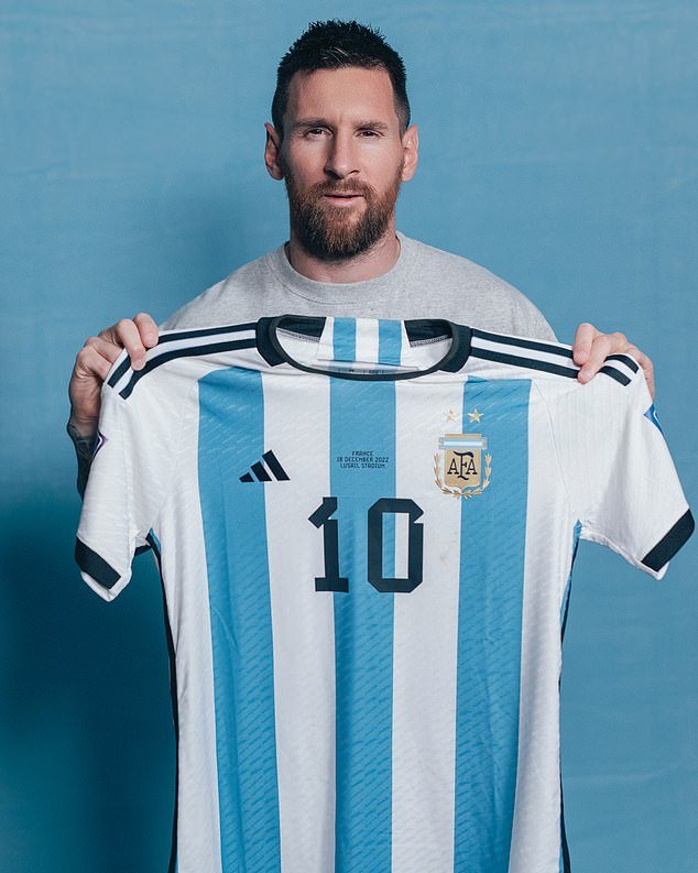Lionel Messi's shirt from Argentina's World Cup-winning final against France is to be auctioned at Sotheby's in New York - where fans can see the shirts before the sale