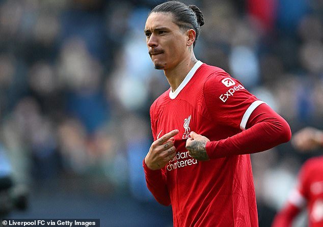 Darwin Nunez made his 60th appearance for Liverpool in the 1-1 draw against Manchester City on Saturday, which reportedly prompted an £8.5 million payment to former club Benfica