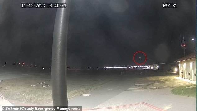 The only major video, which came from Bemidji Regional Airport four miles northwest of Nemours, shows what appears to be a very fast white line running through the airport.