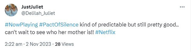 Obsessed: Fans wrote: 'I don't even watch Netflix but I came across this GOOD show that I can't get enough of... Pact of Silence' is SO GOOD...'