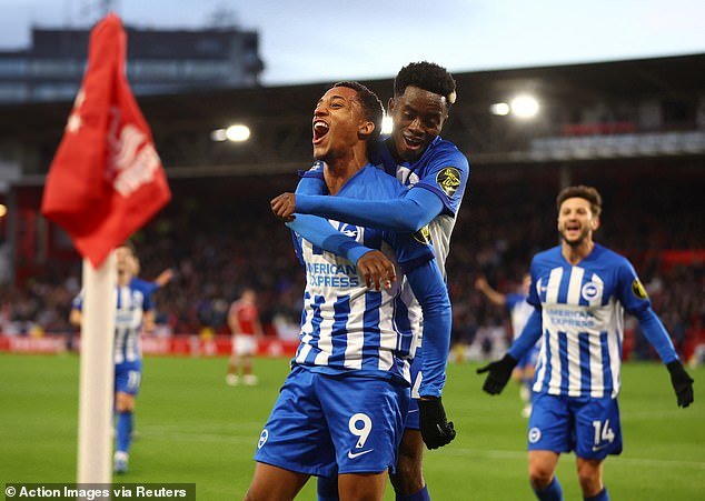 Joao Pedro scored a brace for Brighton to set up a thrilling win at Nottingham Forest